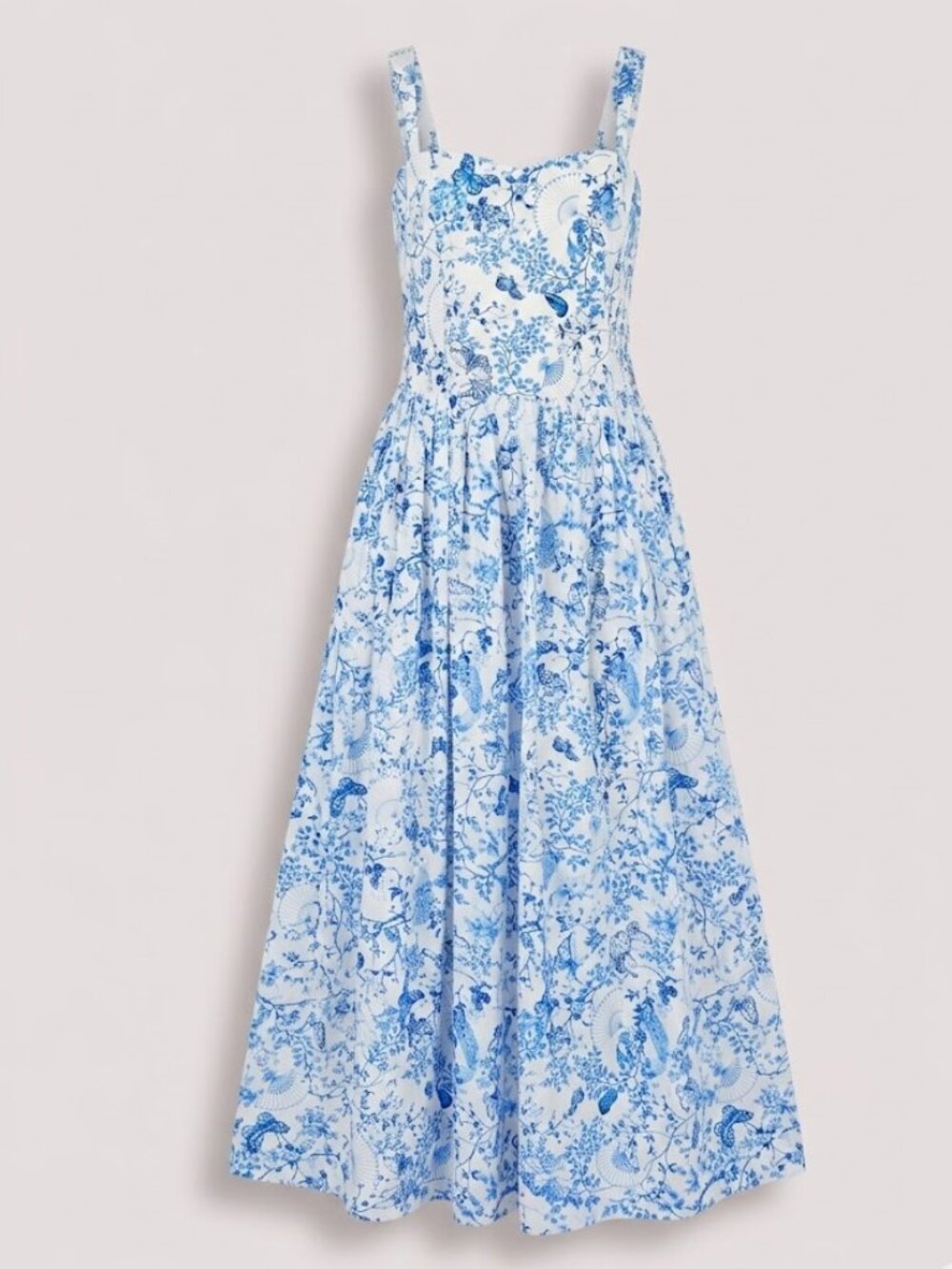 AQUA BLÚ Australia Luxe Silk Blend Sleeveless Maxi Dress Blue Toile Size M NWT - Picture 2 of 6